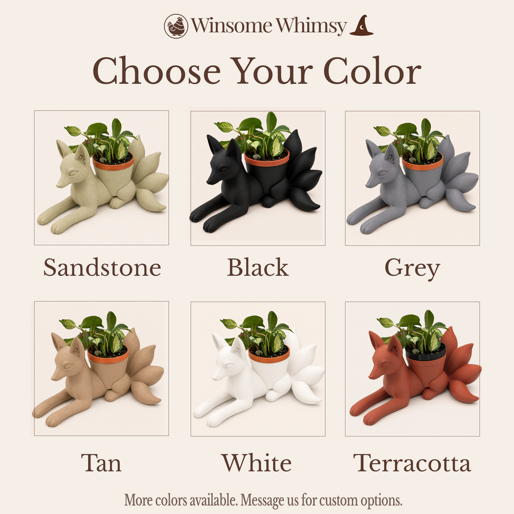 Kitsune Planter and Soap Holder Bundle - Winsome Whimsy