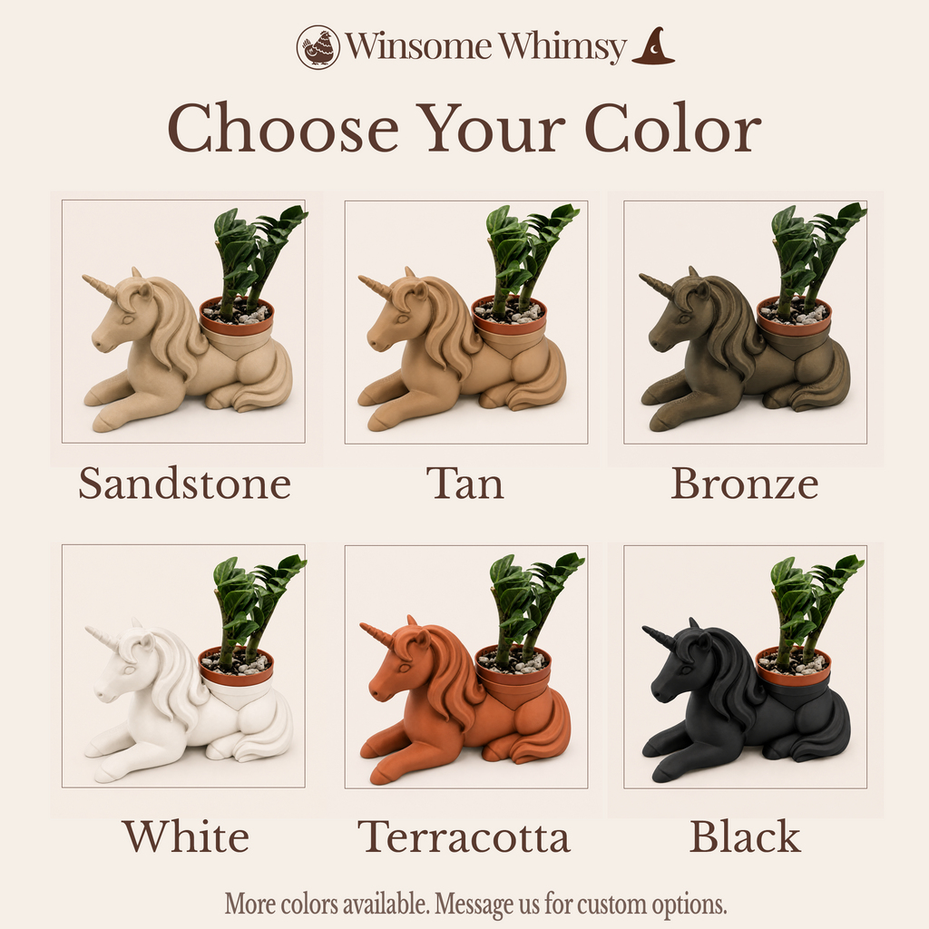 Unicorn Planter - Winsome Whimsy Fantasy Planter