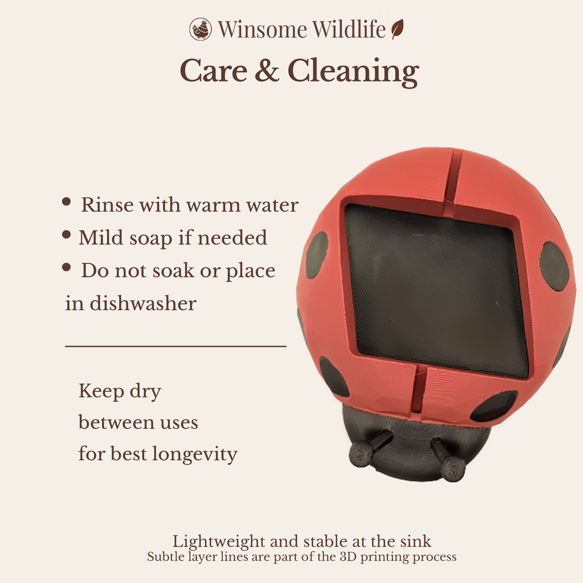 Ladybug Soap Holder - Bath & Body Works Holder - Winsome Wildlife
