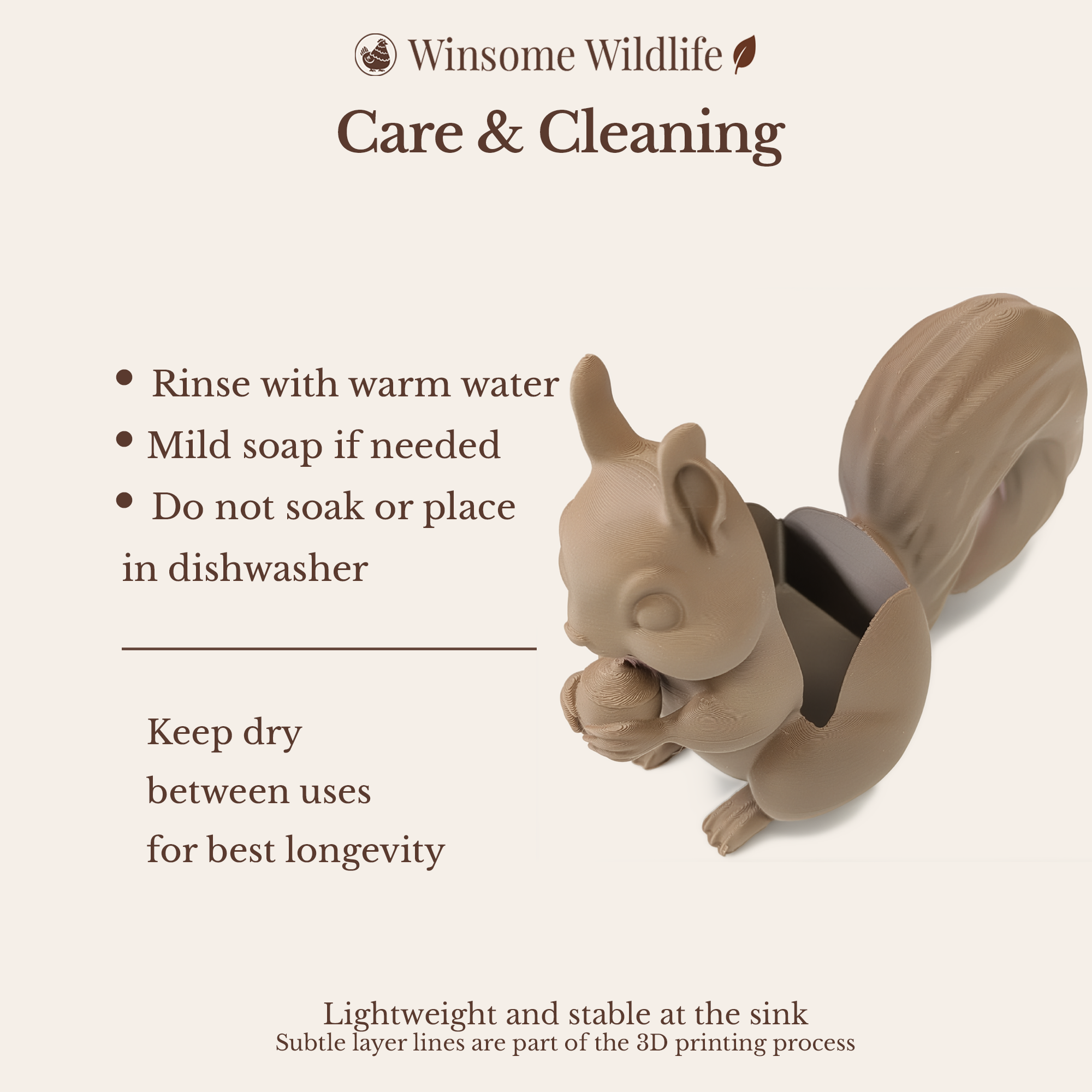 Squirrel Soap Holder - Bath & Body Works Holder - Winsome Wildlife