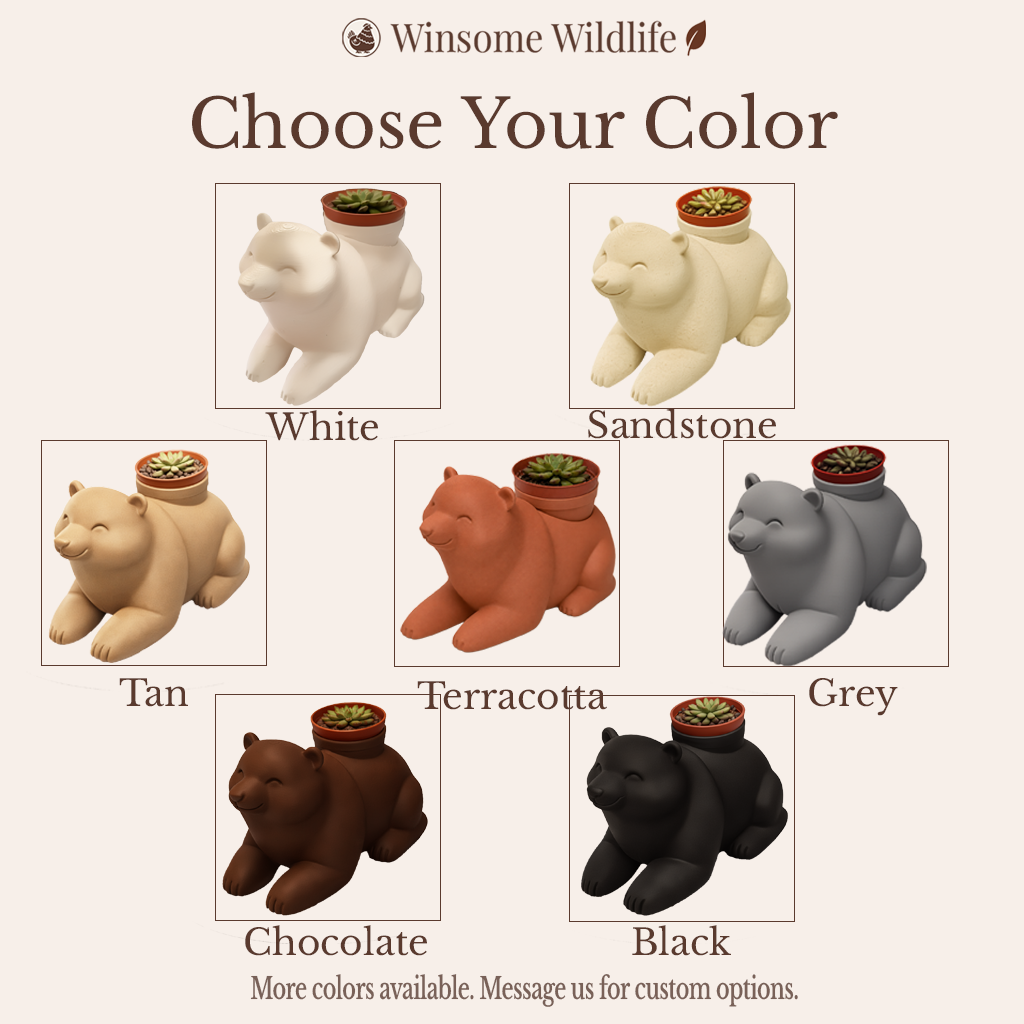 Bear Planter - Winsome Wildlife