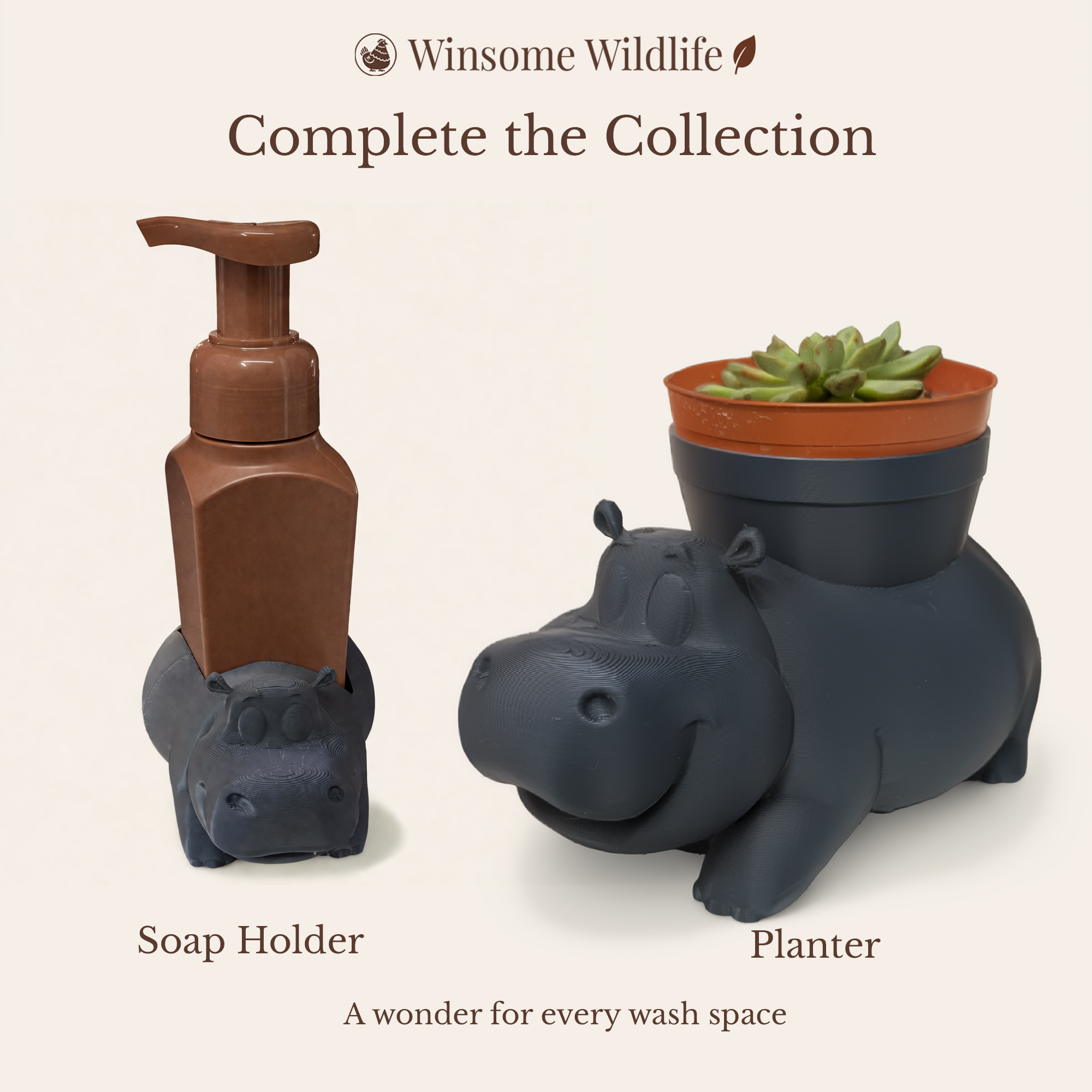 Hippo Soap Holder - Bath & Body Works Holder - Winsome Wildlife