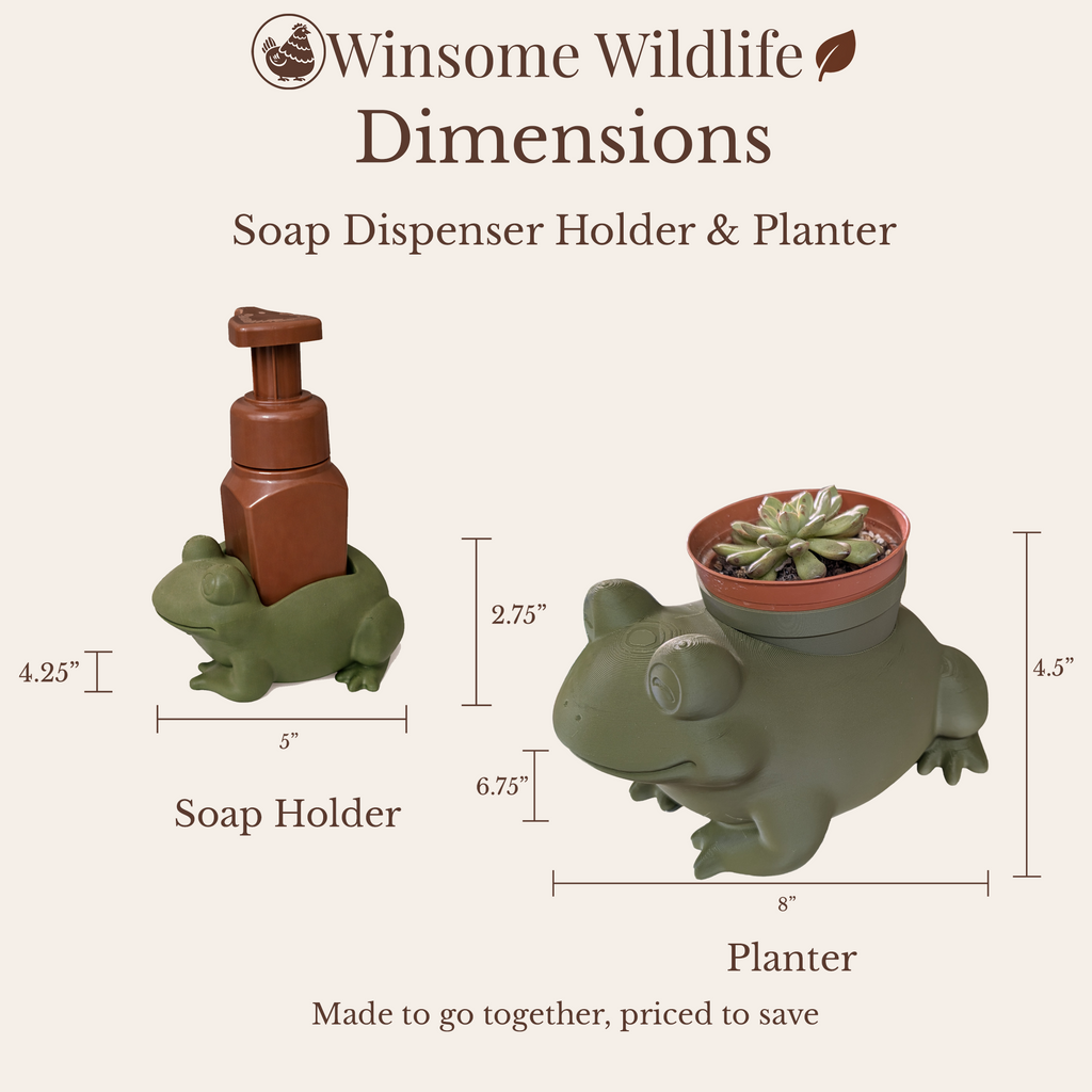 Frog Planter and Soap Holder Bundle - Winsome Wildlife