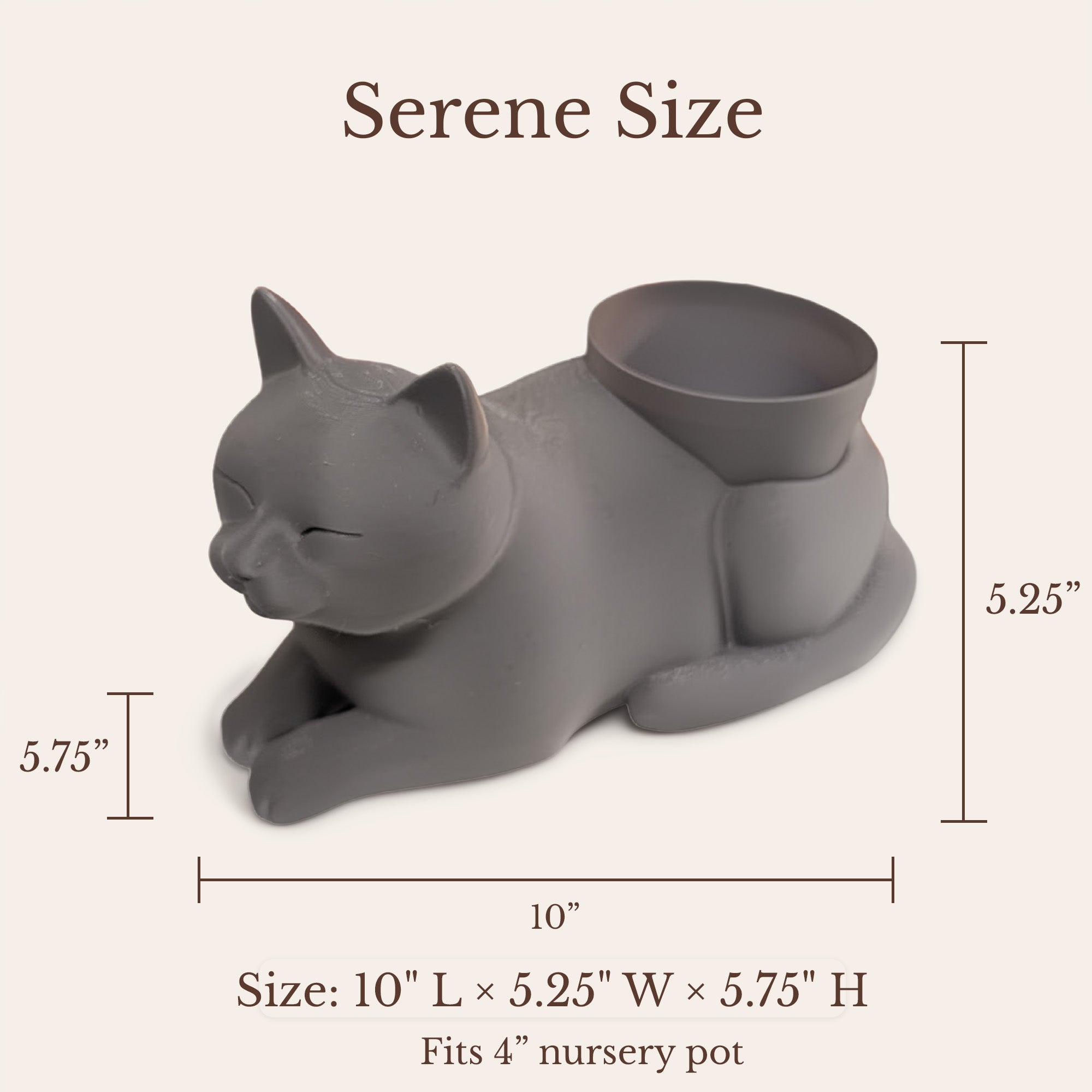 Serene Cat Planter - Winsome Whiskers