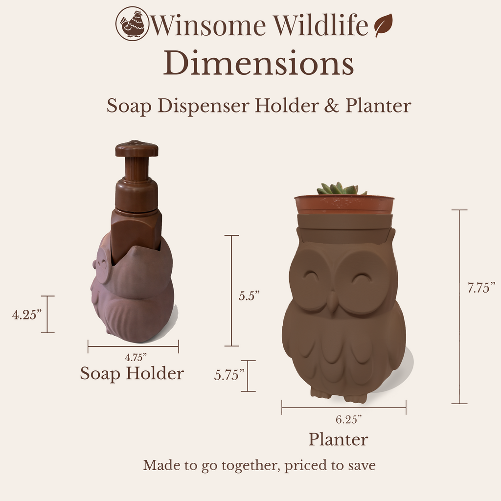 Owl Planter and Soap Holder Bundle - Winsome Wildlife