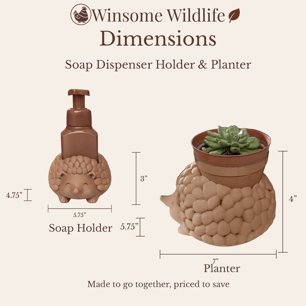Hedgehog Planter and Soap Holder Bundle - Winsome Wildlife