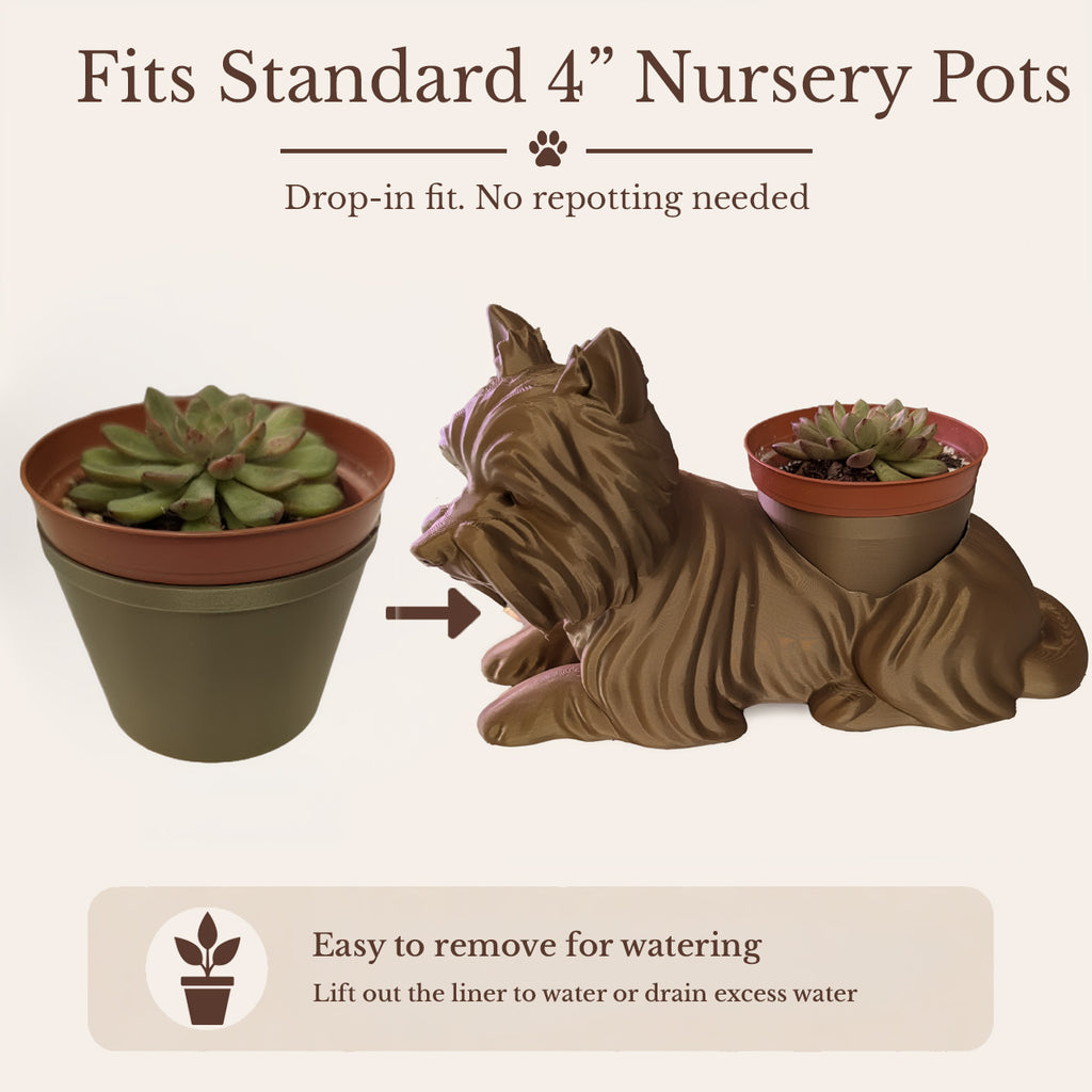 Yorkshire Terrier Planter - Winsome Wags