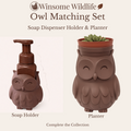 Owl Planter and Soap Holder Bundle - Winsome Wildlife