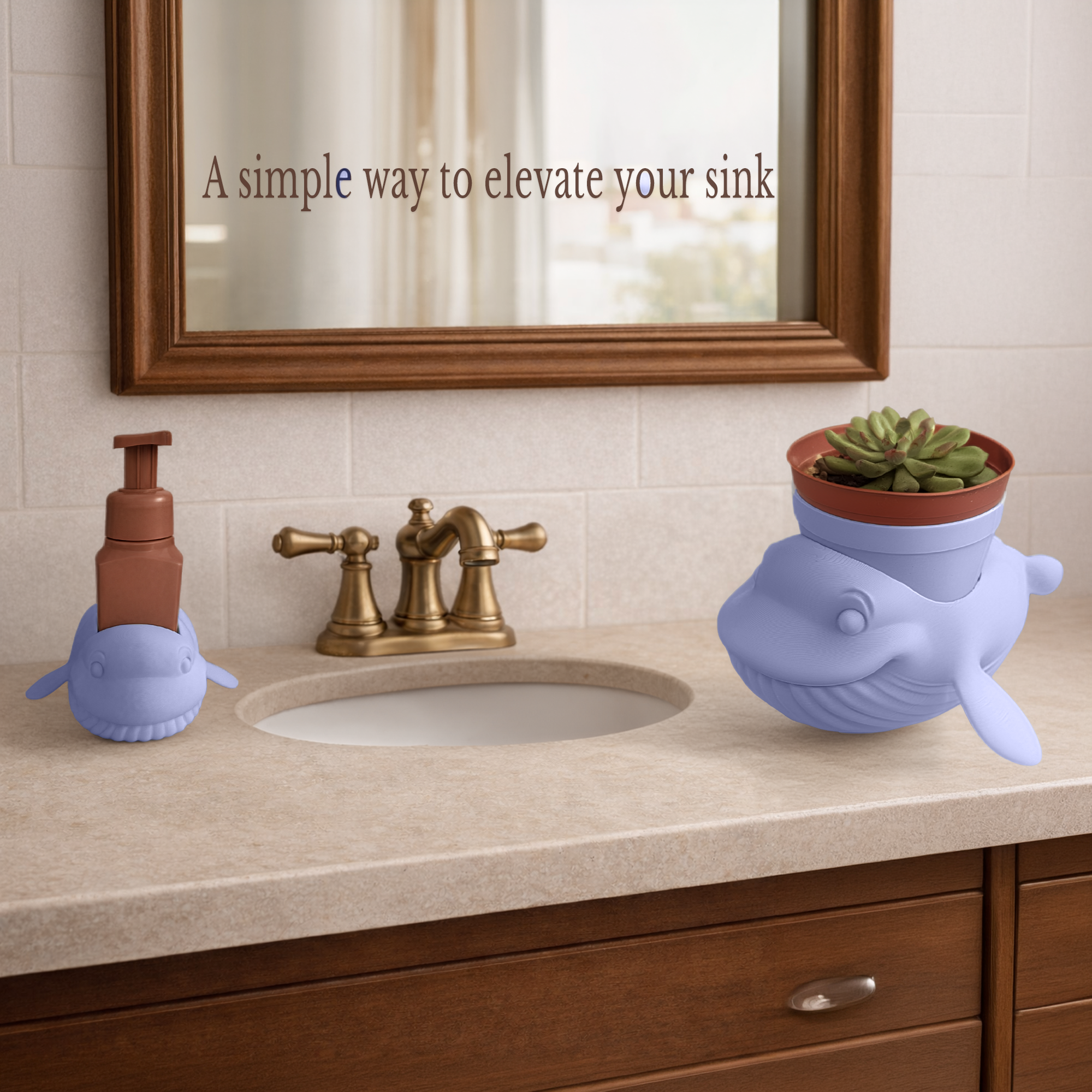 Whale Planter and Soap Holder Bundle - Winsome Wildlife
