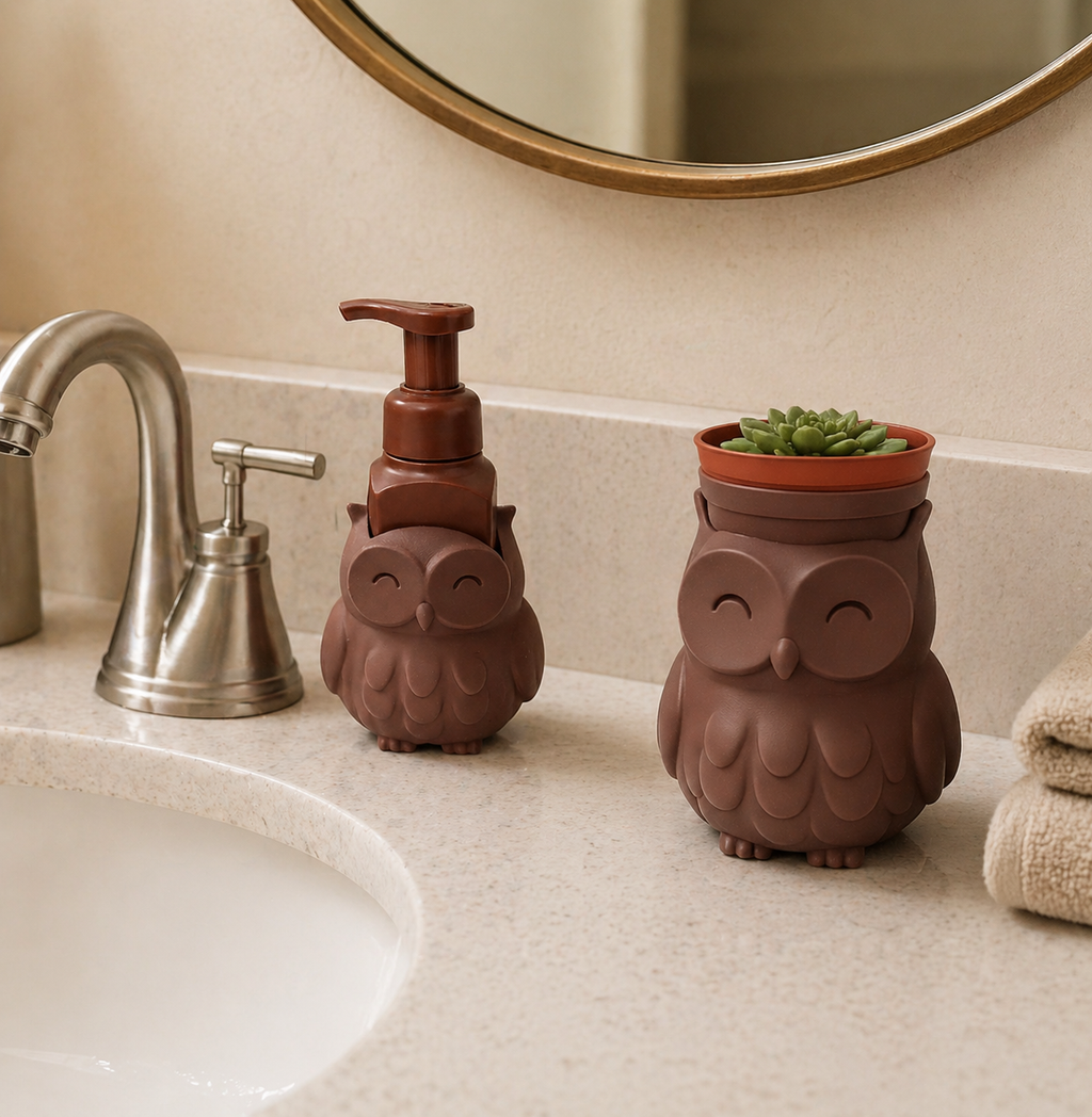 Owl Planter and Soap Holder Bundle - Winsome Wildlife
