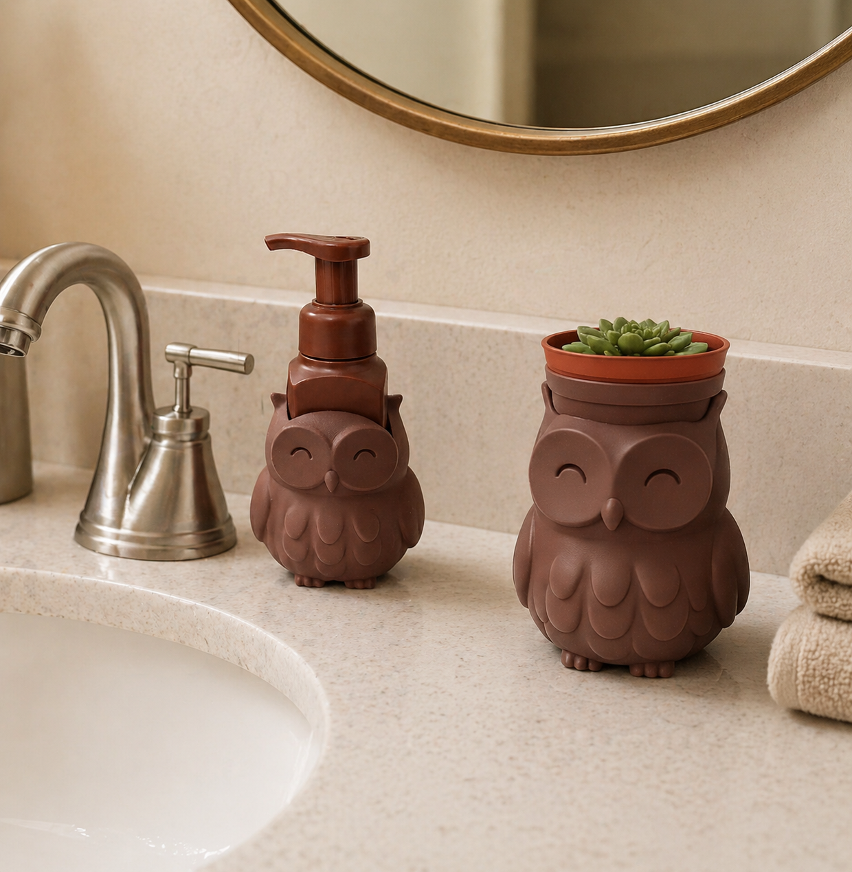 Owl Planter and Soap Holder Bundle - Winsome Wildlife