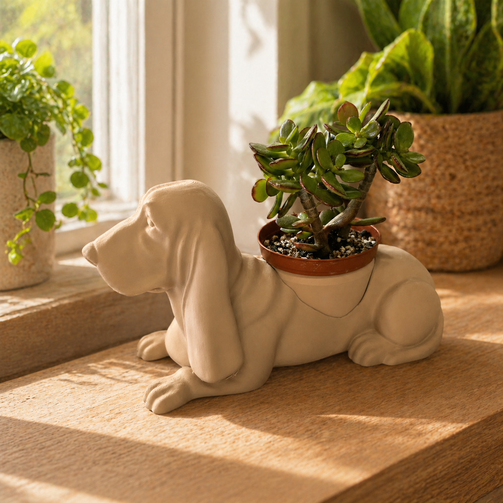 Basset Hound Planter - Winsome Wags