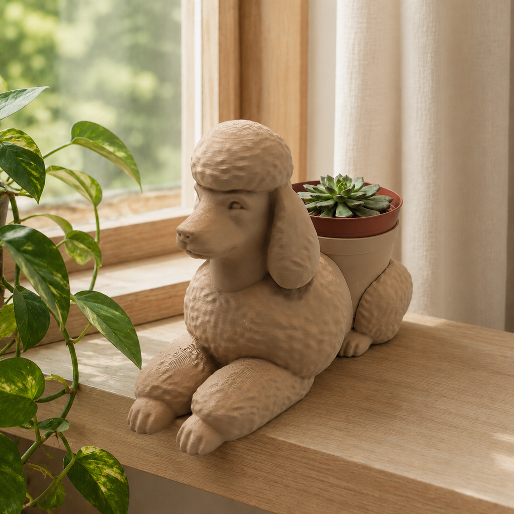 Poodle Planter - Winsome Wags