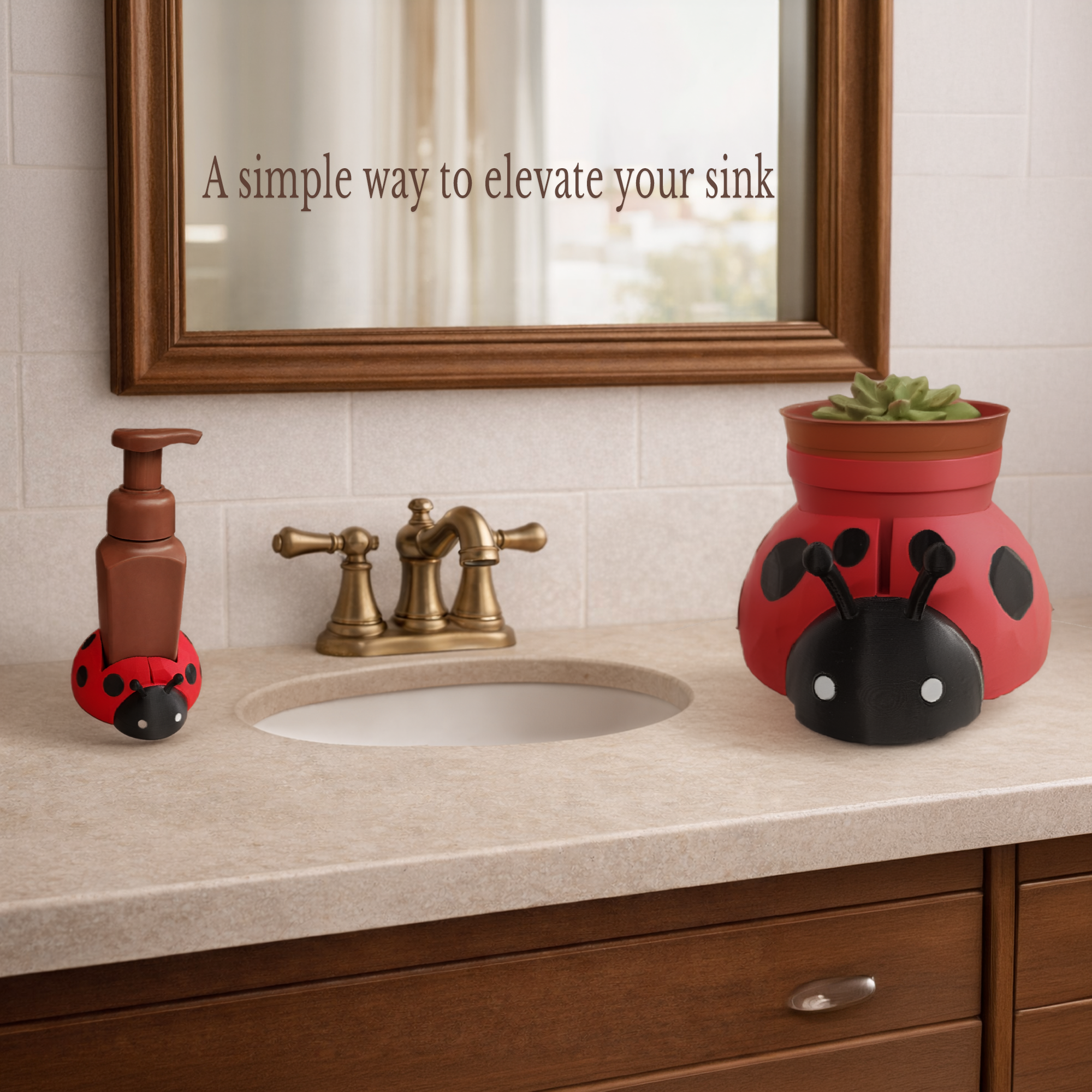 Ladybug Planter and Soap Holder Bundle - Winsome Wildlife