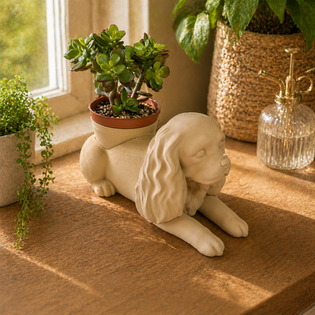 Cavalier King Charles Spaniel Planter - Winsome Wags