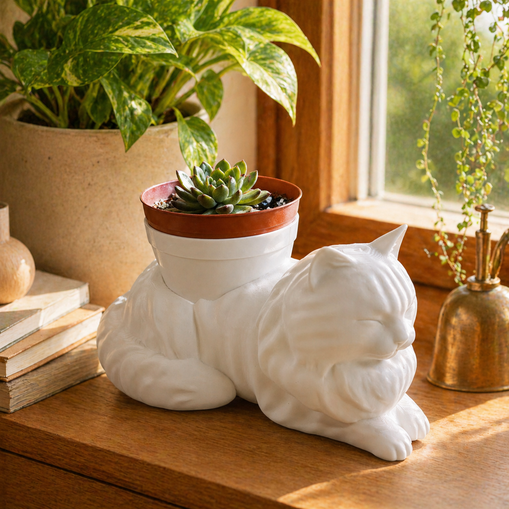 Regal Cat Planter - Winsome Whiskers