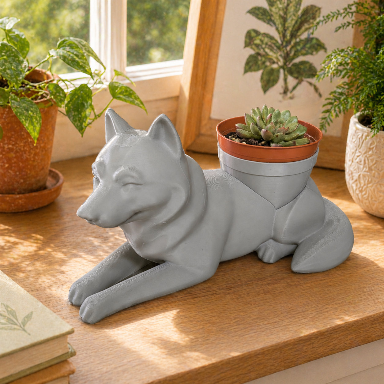 Husky Planter - Winsome Wags