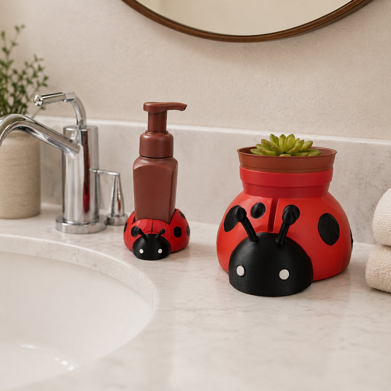 Ladybug Planter and Soap Holder Bundle - Winsome Wildlife