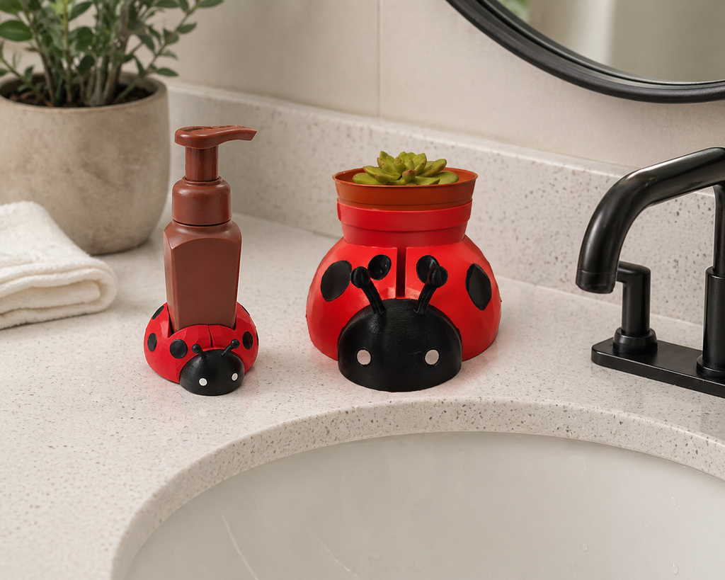 Ladybug Planter and Soap Holder Bundle - Winsome Wildlife