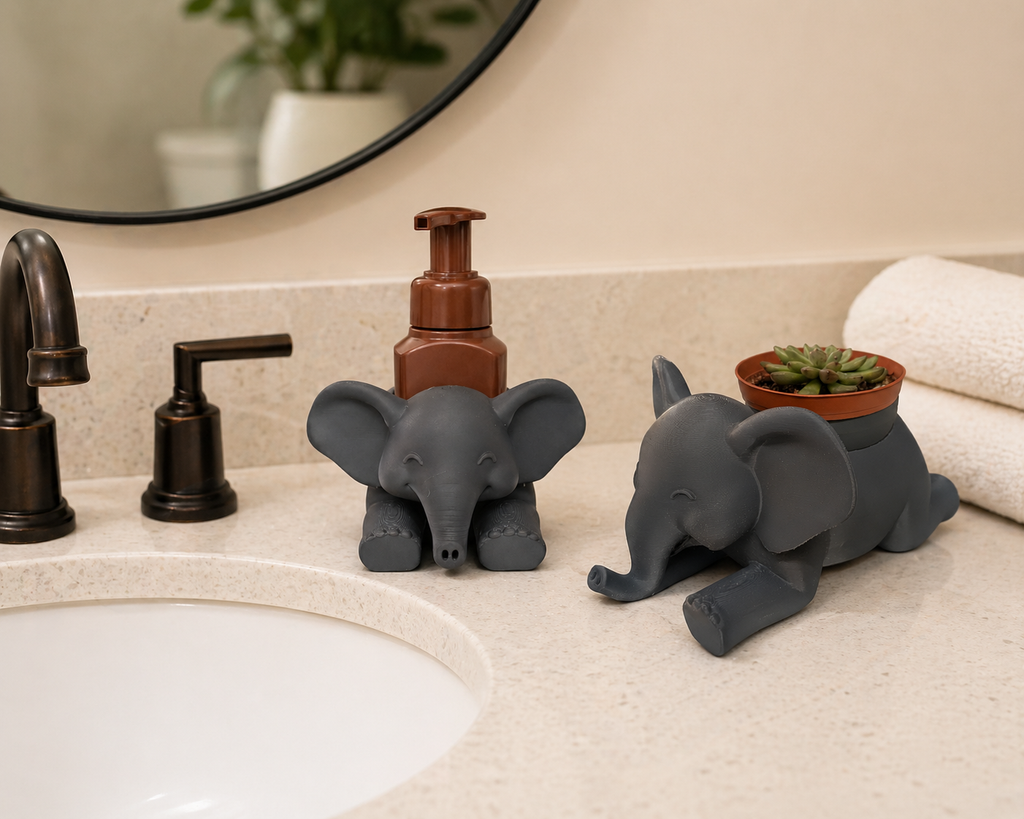Elephant Planter and Soap Holder Bundle - Winsome Wildlife