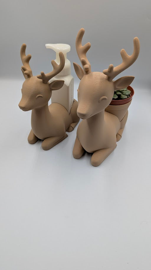 Reindeer Planter and Soap Dispenser Holder Bundle