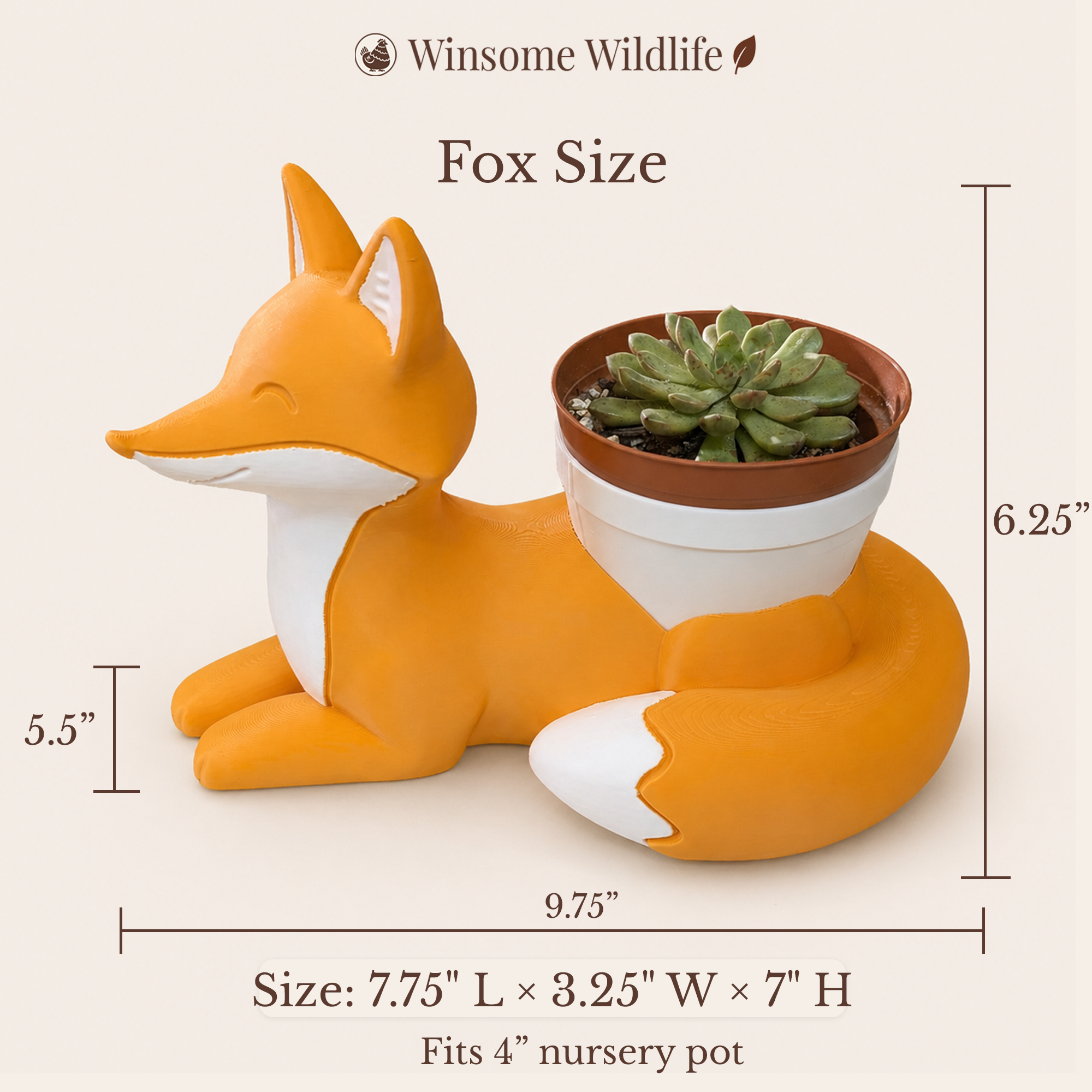 Fox Planter - Winsome Wildlife