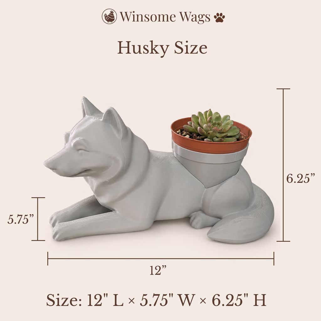Husky Planter - Winsome Wags