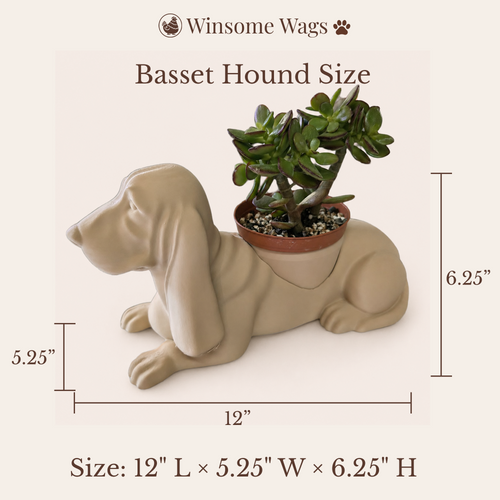 Basset Hound Planter - Winsome Wags