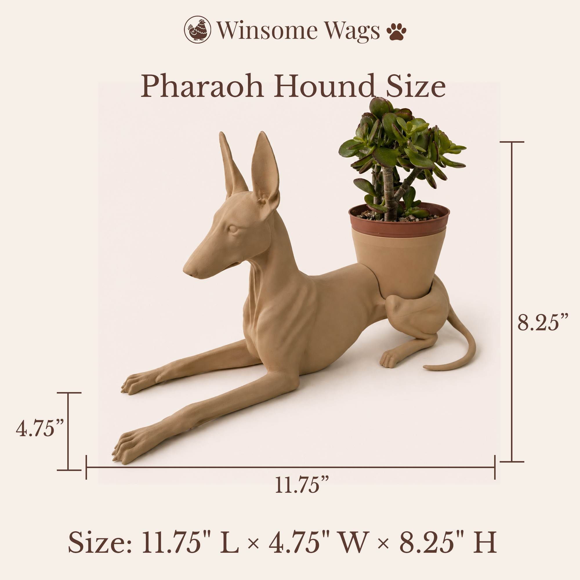 Pharaoh Hound Planter - Winsome Wags