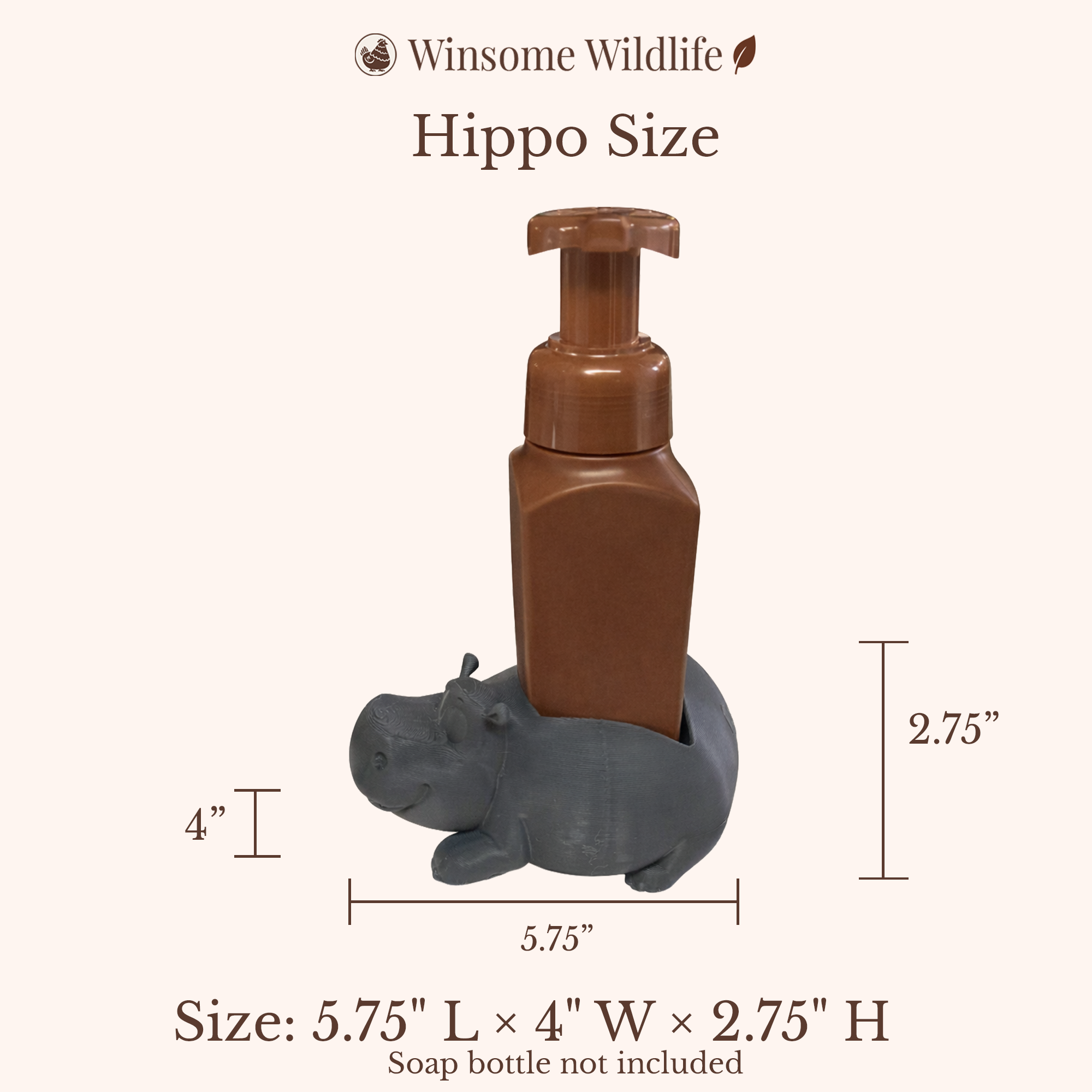Hippo Soap Holder - Bath & Body Works Holder - Winsome Wildlife