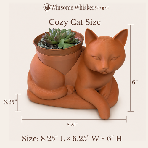 Cozy Cat Planter - Winsome Whiskers