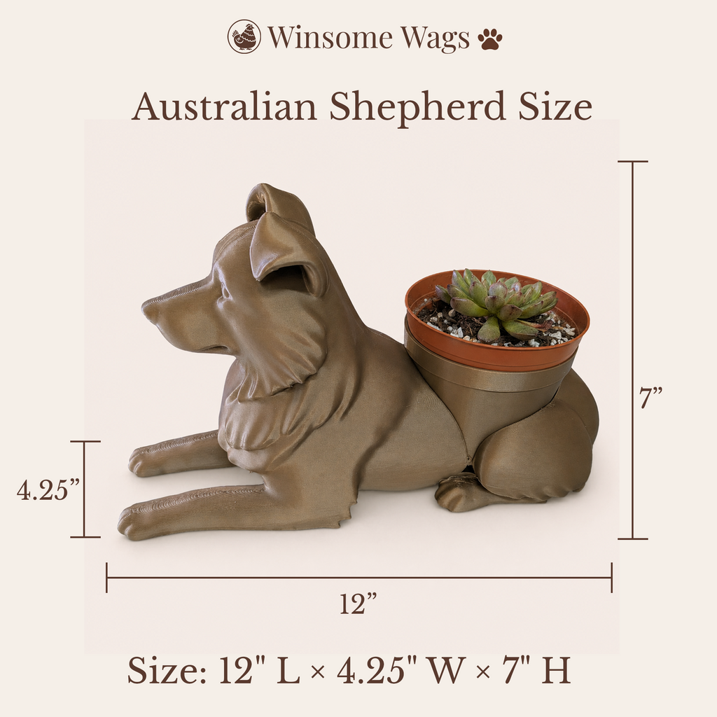 Australian Shepherd Planter - Winsome Wags