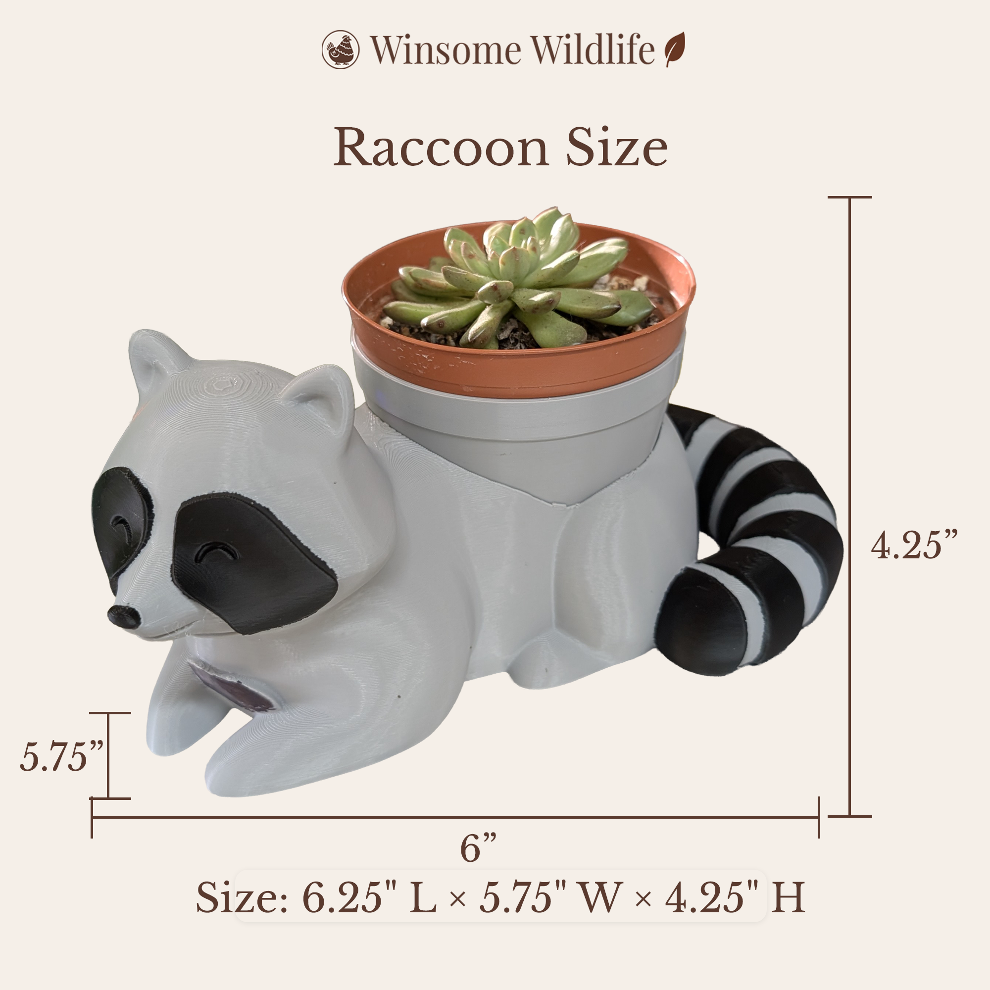 Raccoon Planter - Winsome Wildlife