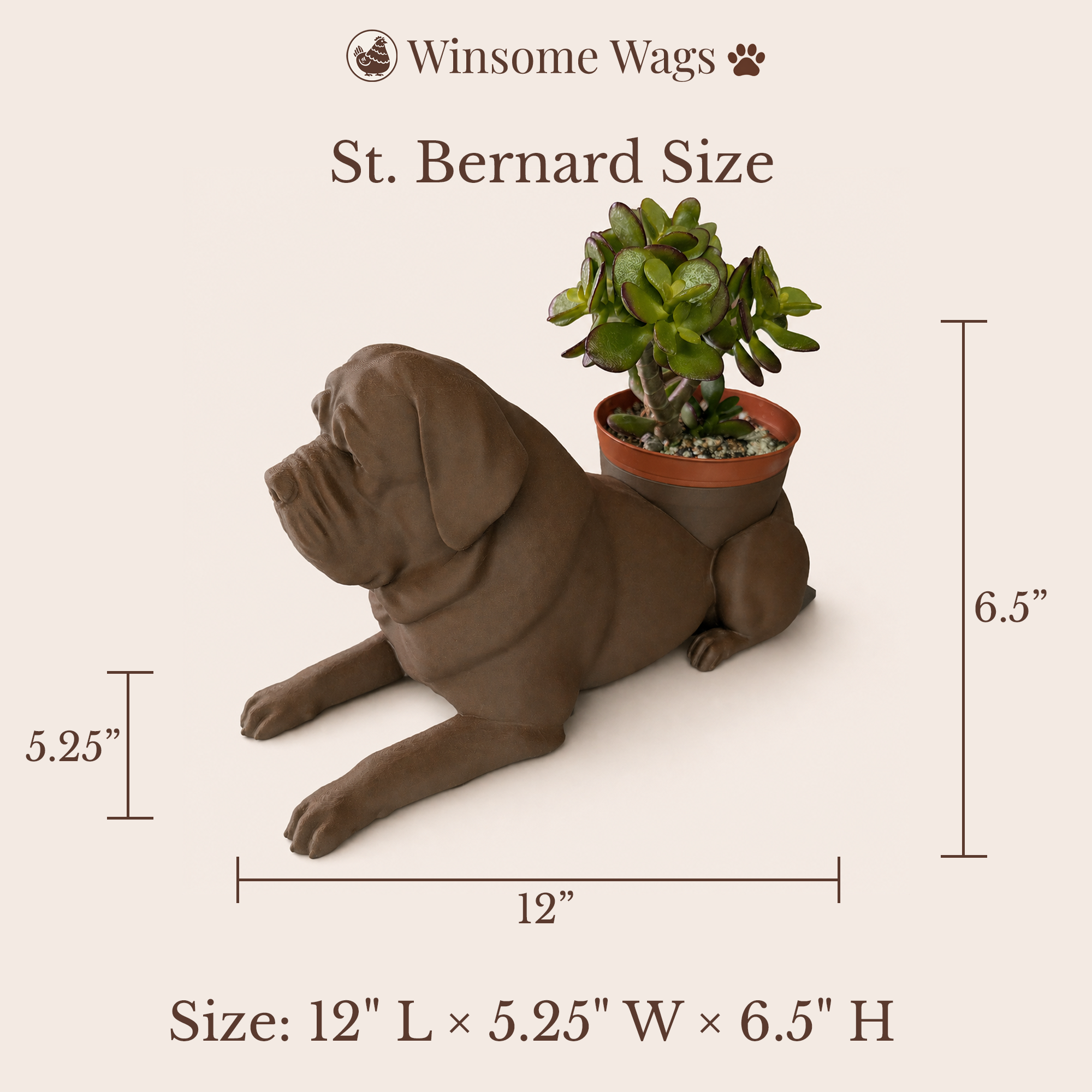 St. Bernard Planter - Winsome Wags