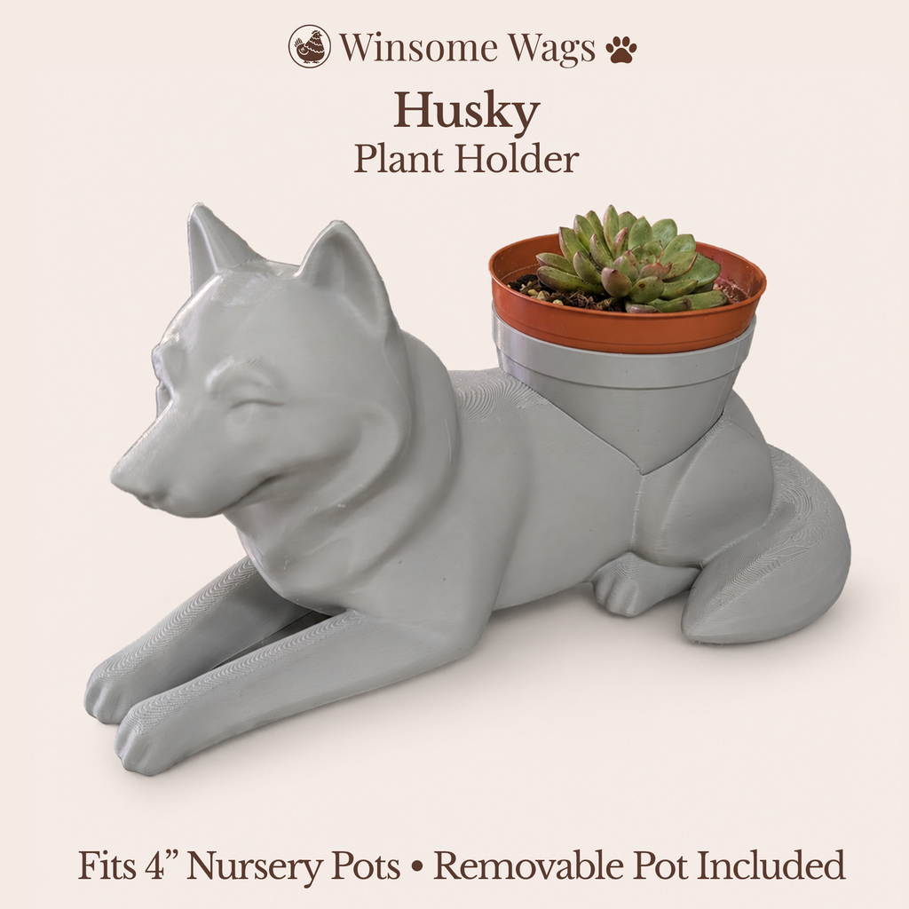 Husky Planter - Winsome Wags
