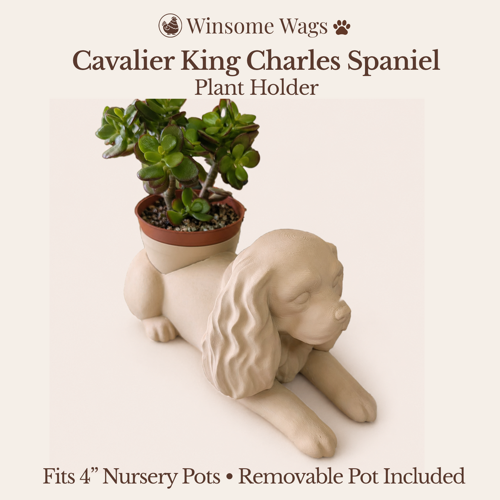 Cavalier King Charles Spaniel Planter - Winsome Wags