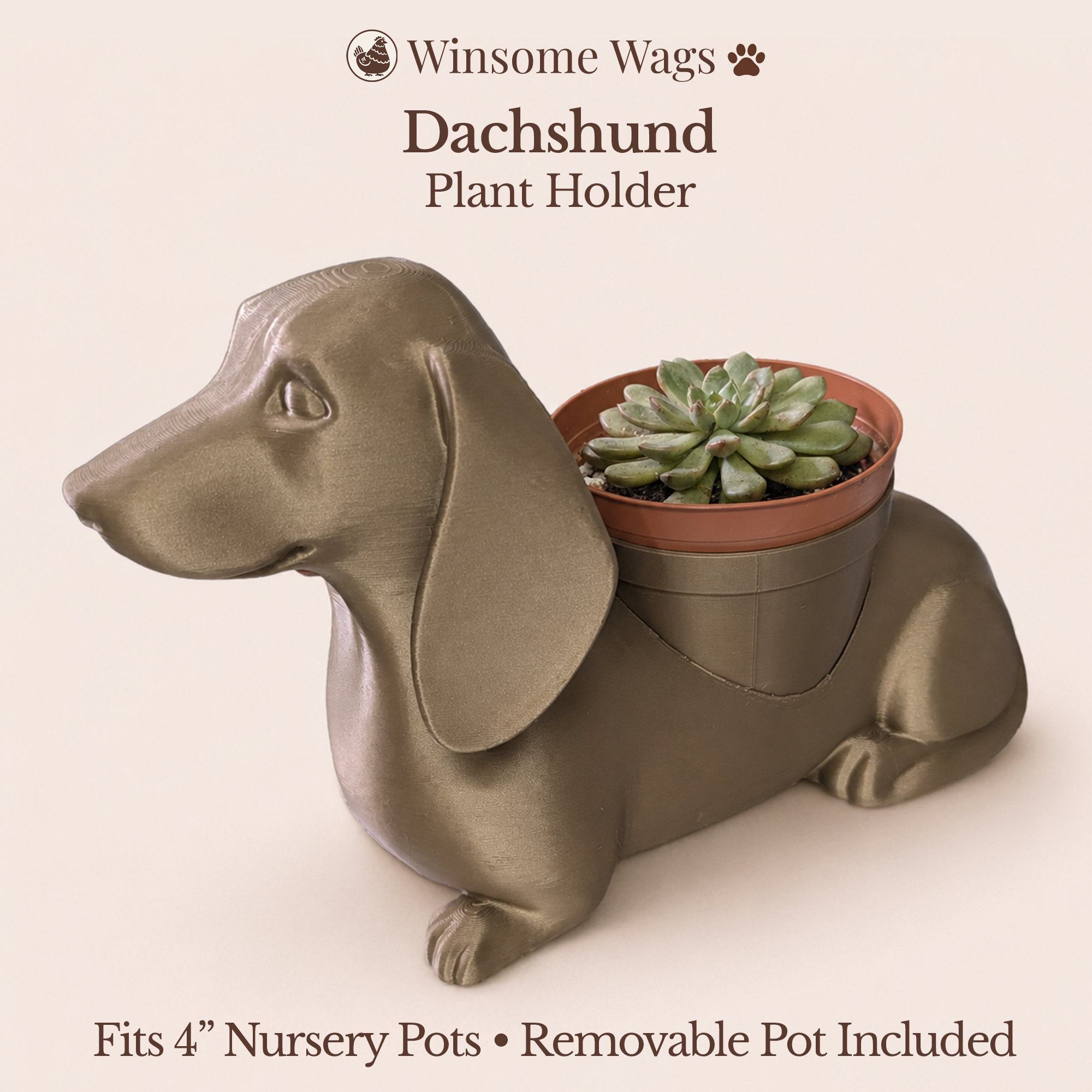 Dachshund Planter - Winsome Wags
