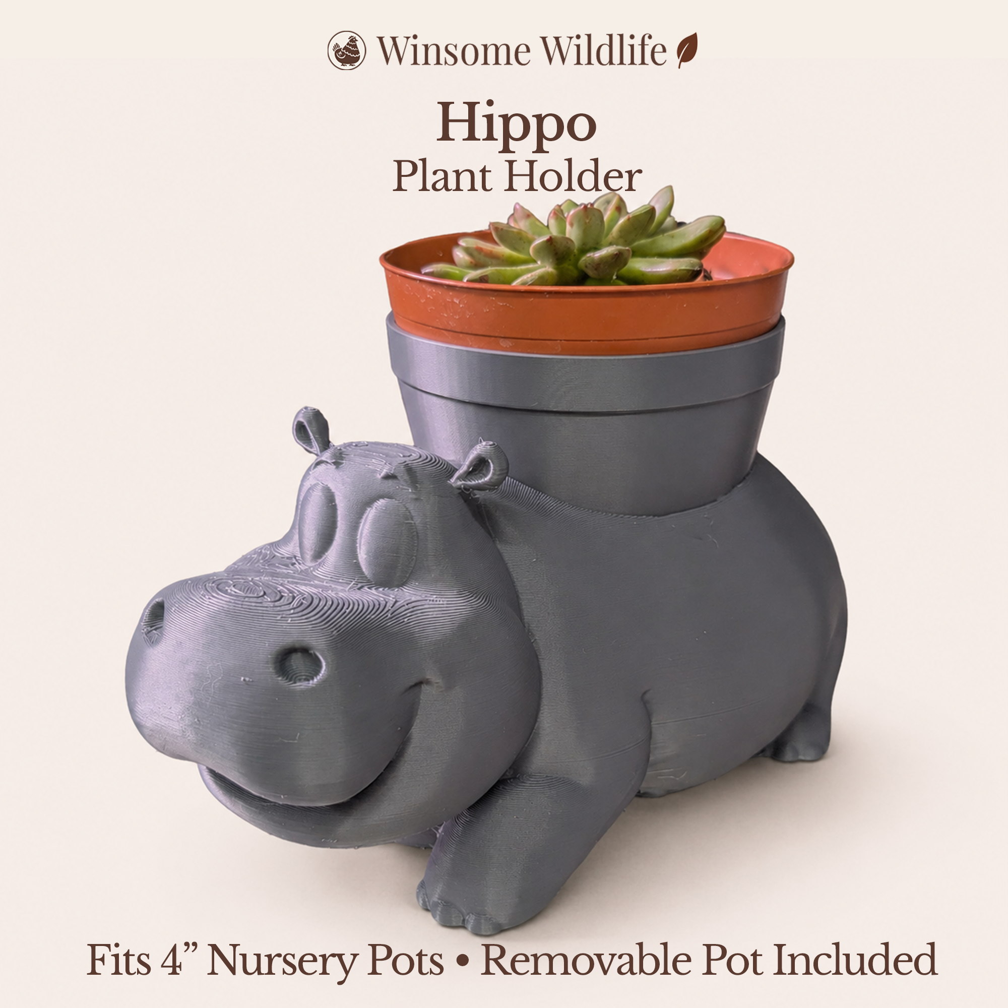 Hippo Planter - Winsome Wildlife