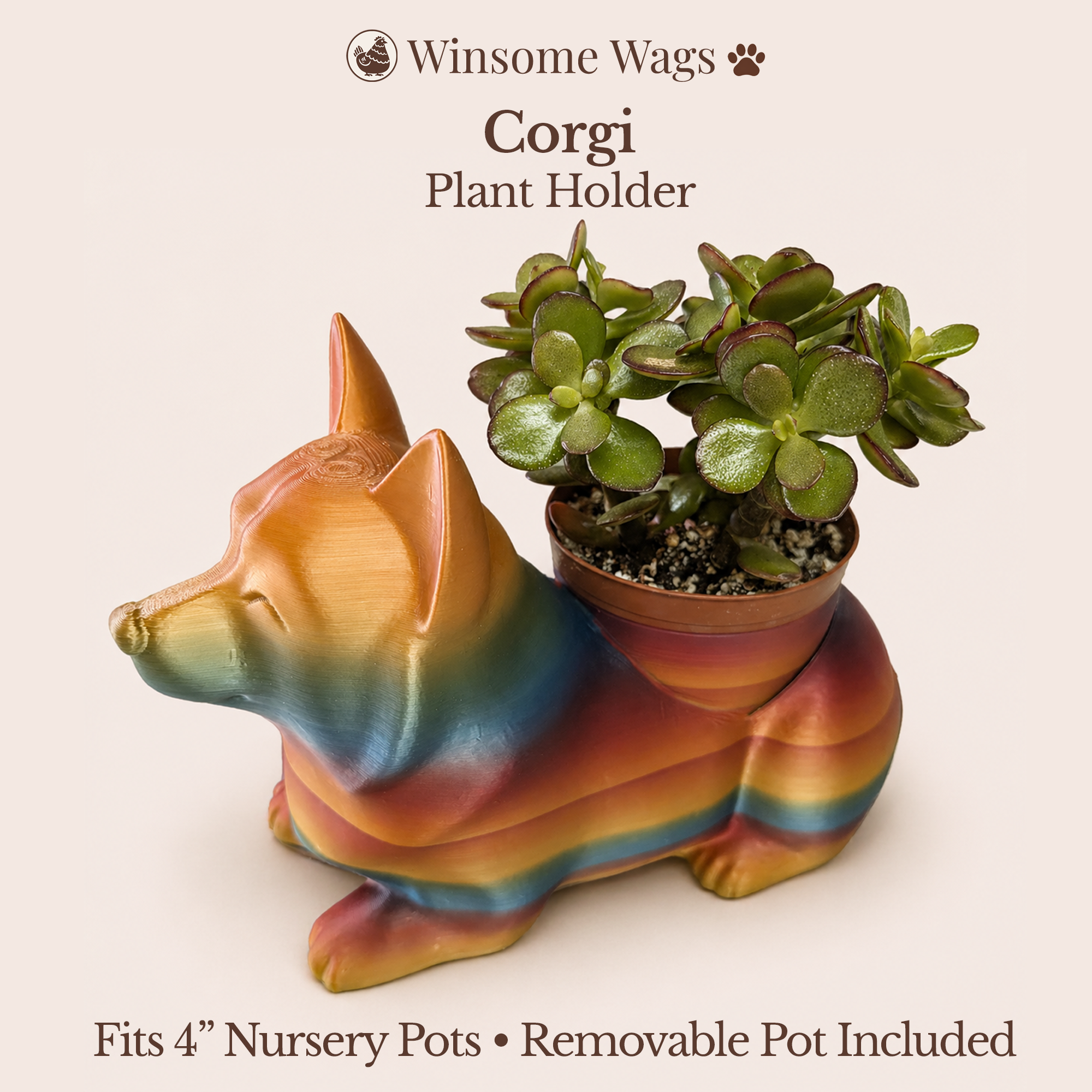Corgi Planter - Winsome Wags