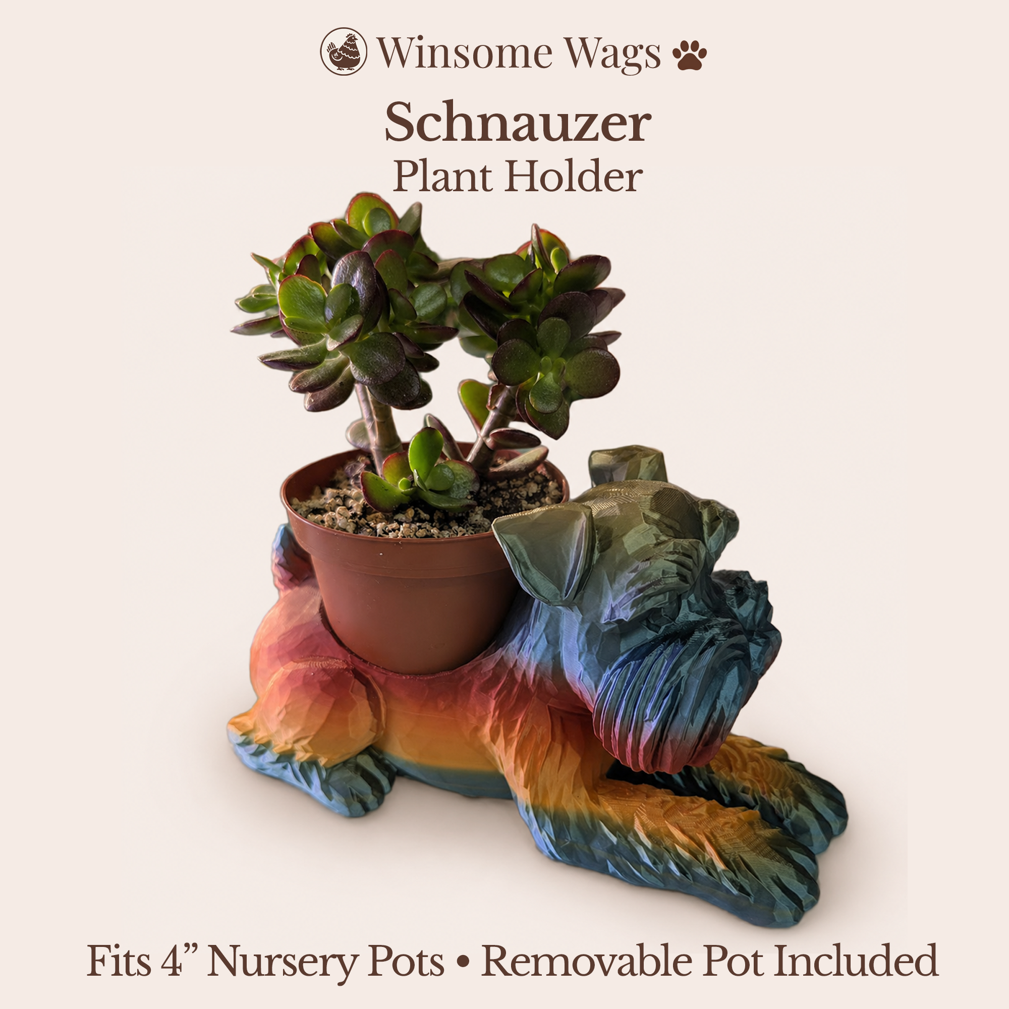 Schnauzer Planter - Winsome Wags