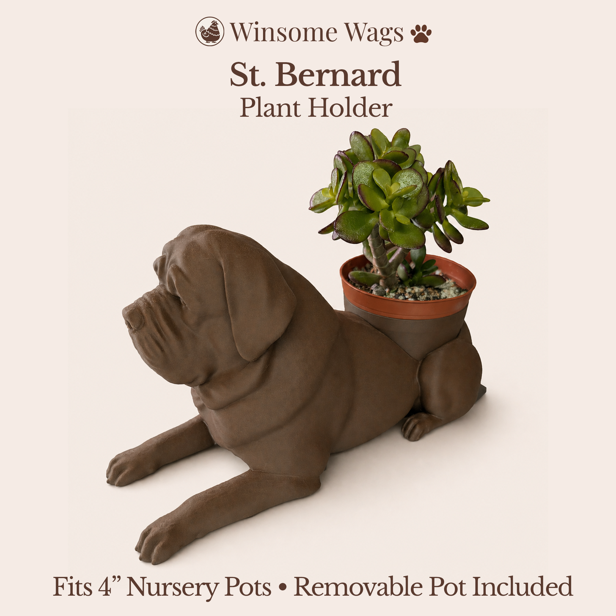 St. Bernard Planter - Winsome Wags