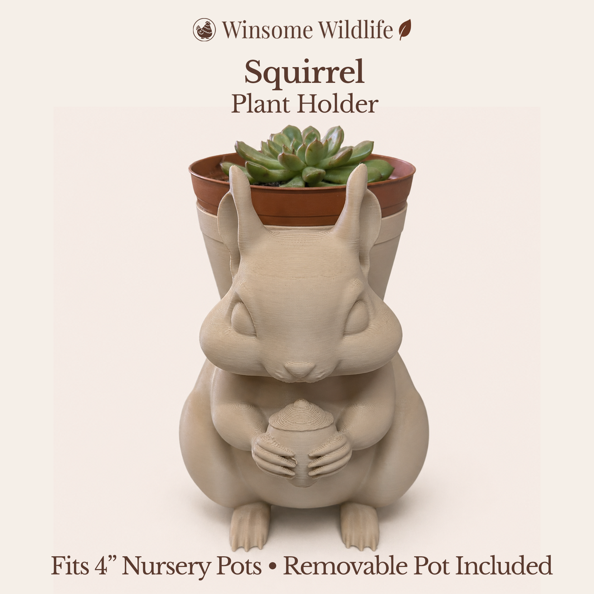 Squirrel Planter - Winsome Wildlife