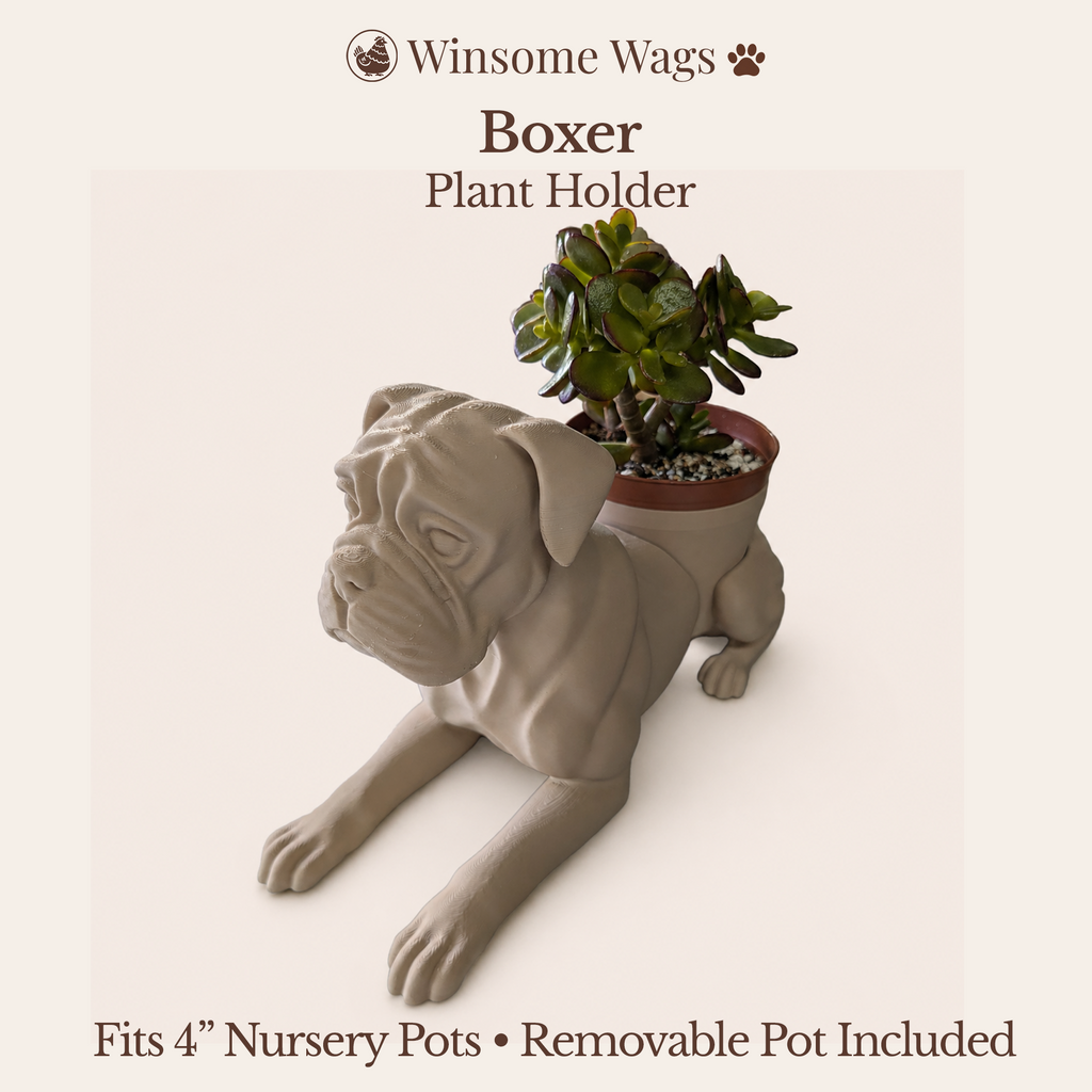 Boxer Planter - Winsome Wags