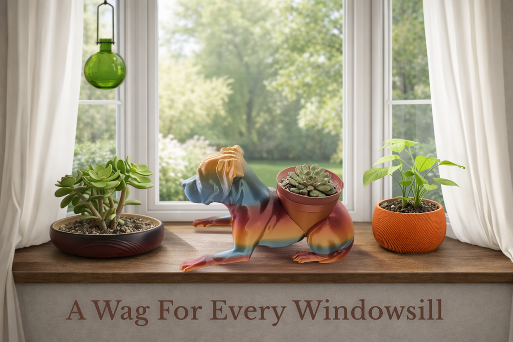 Staffordshire Pit Bull Terrier Planter - Winsome Wags