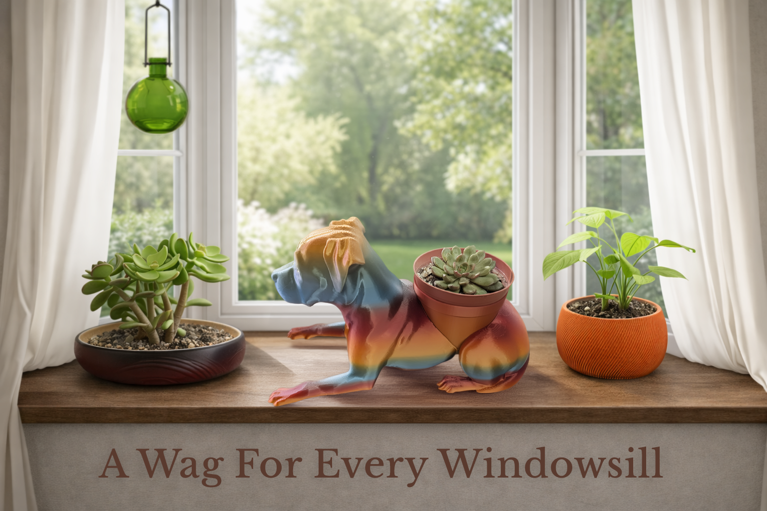 Staffordshire Pit Bull Terrier Planter - Winsome Wags